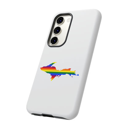 Michigan Upper Peninsula Tough Phone Case (w/ UP Pride Flag Outline) | Samsung & Pixel Android