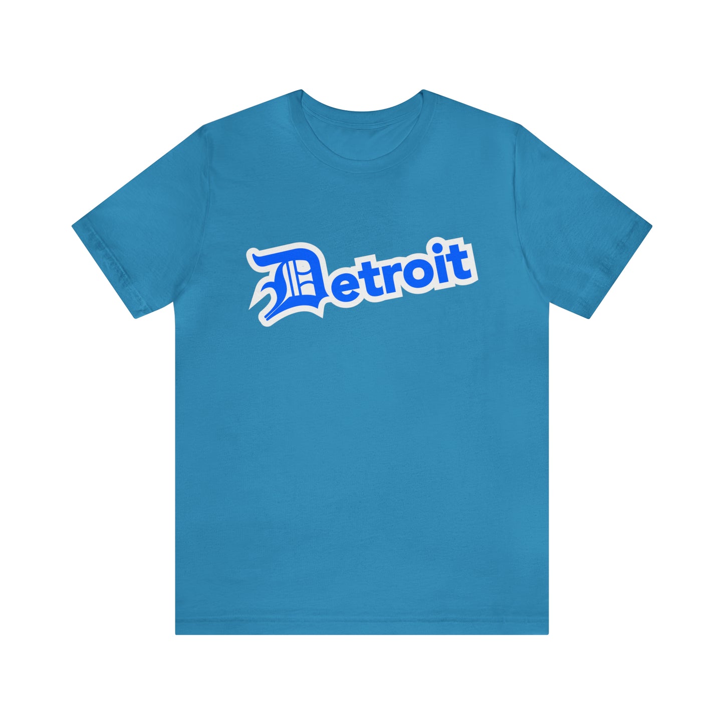 'Detroit' T-Shirt (MotorTown Blue w/ Old English 'D') | Unisex Standard