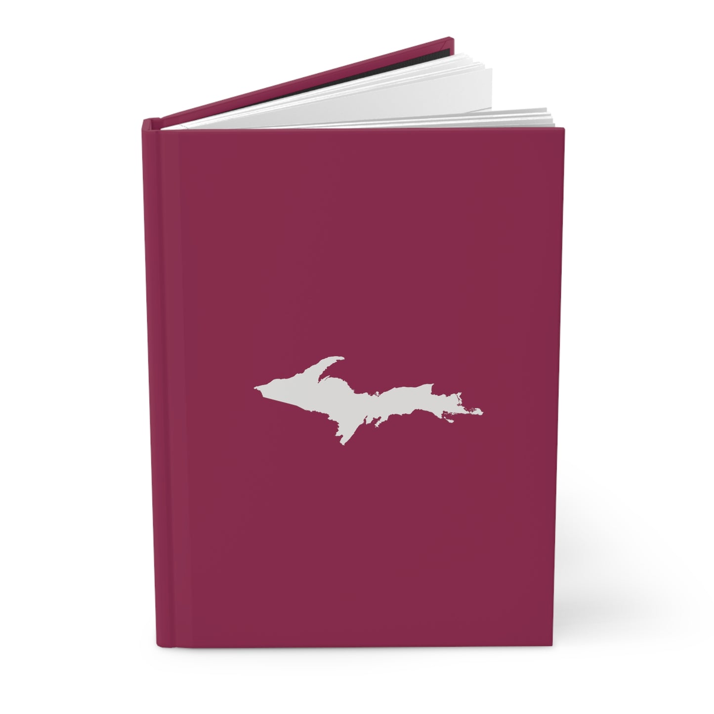 Michigan Upper Peninsula Hardcover Journal (Ruby Red w/ UP Outline) | Ruled - 150pgs