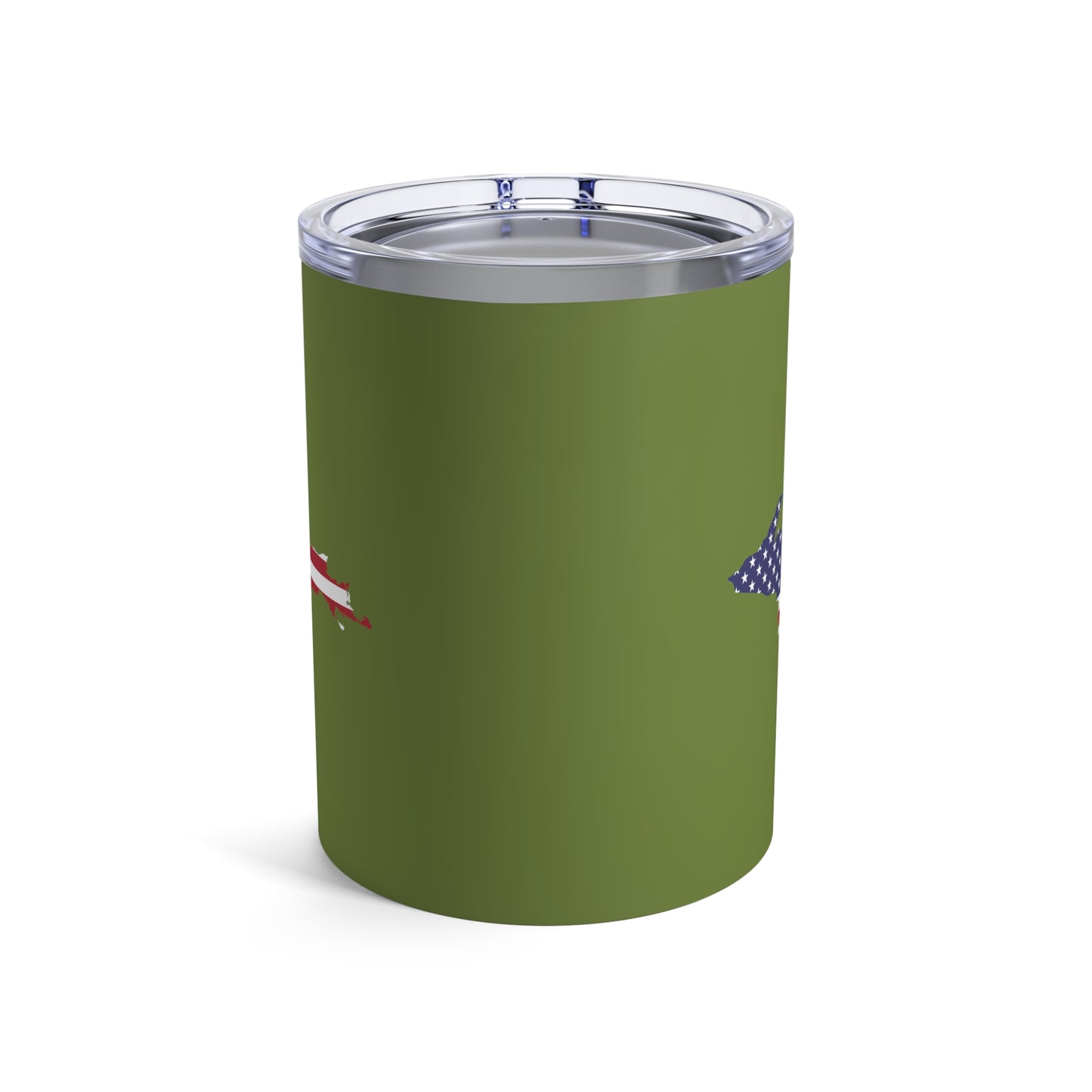 Michigan Upper Peninsula Tumbler (w/ UP USA Flag) | Olive Green - 10oz