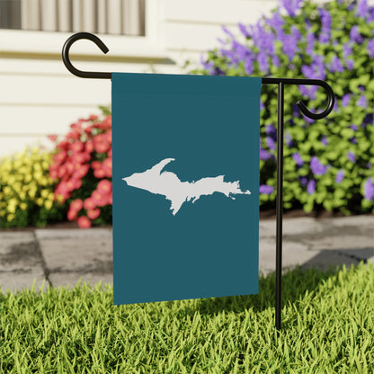 Michigan Upper Peninsula Home & Garden Flag (w/ UP Outline) | Auburn HIlls Teal