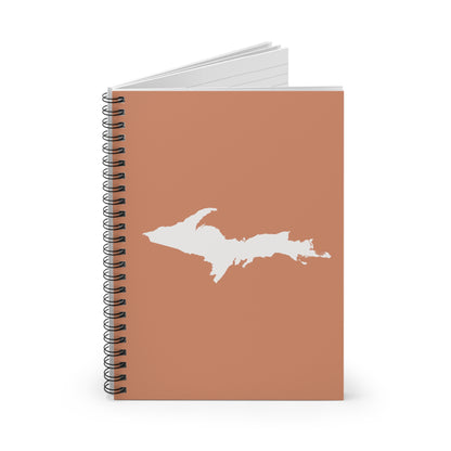 Michigan Upper Peninsula Spiral Notebook (w/ UP Outline) | Copper Color