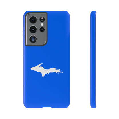 Michigan Upper Peninsula Tough Phone Case (Motor Town Blue w/ UP Outline) | Samsung & Pixel Android