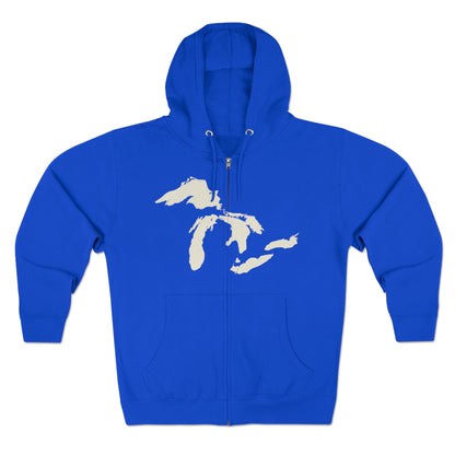 Great Lakes Hoodie (Ivory White) | Unisex Full Zip