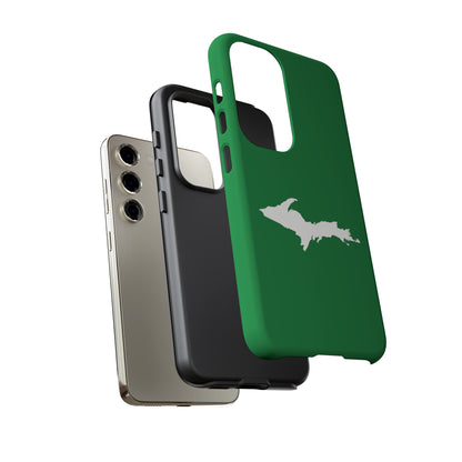 Michigan Upper Peninsula Tough Phone Case (Mackinac Bridge Green w/ UP Outline) | Samsung & Pixel Android