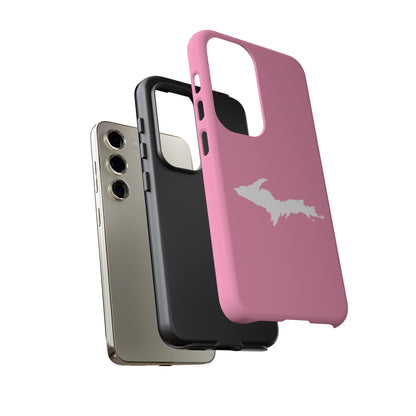 Michigan Upper Peninsula Tough Phone Case ('67 Caddie Pink w/ UP Outline) | Samsung & Pixel Android