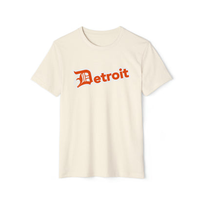 'Detroit' T-Shirt (Maple Leaf Orange Old English 'D') | Unisex Recycled Organic