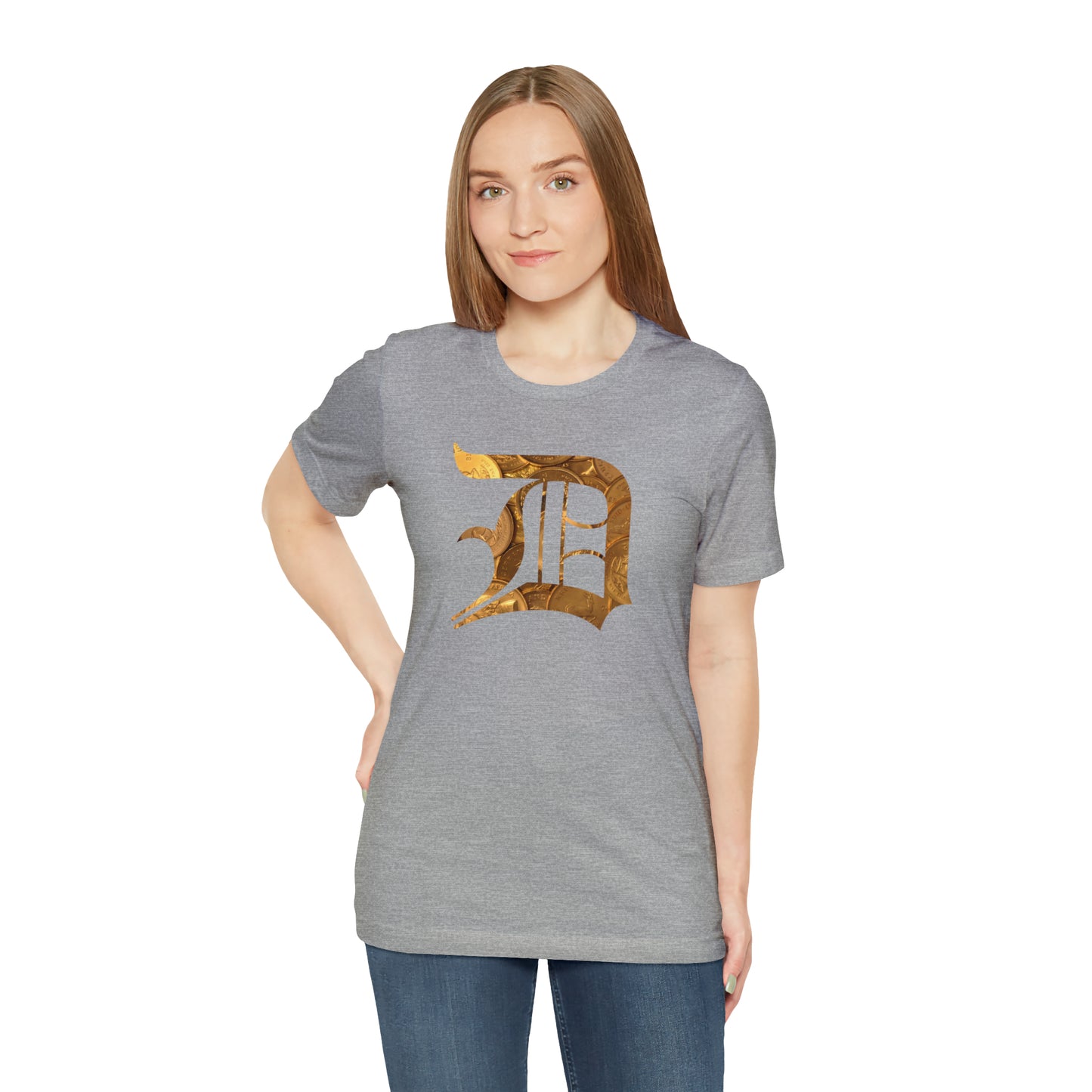 Detroit 'Old English D' T-Shirt (Gold Bullion Edition) | Unisex Standard