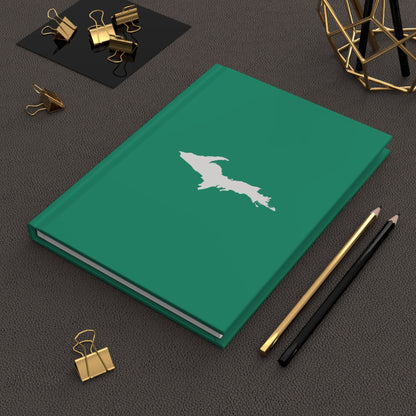 Michigan Upper Peninsula Hardcover Journal (Emerald Green w/ Plum Outline) | Ruled - 150pgs