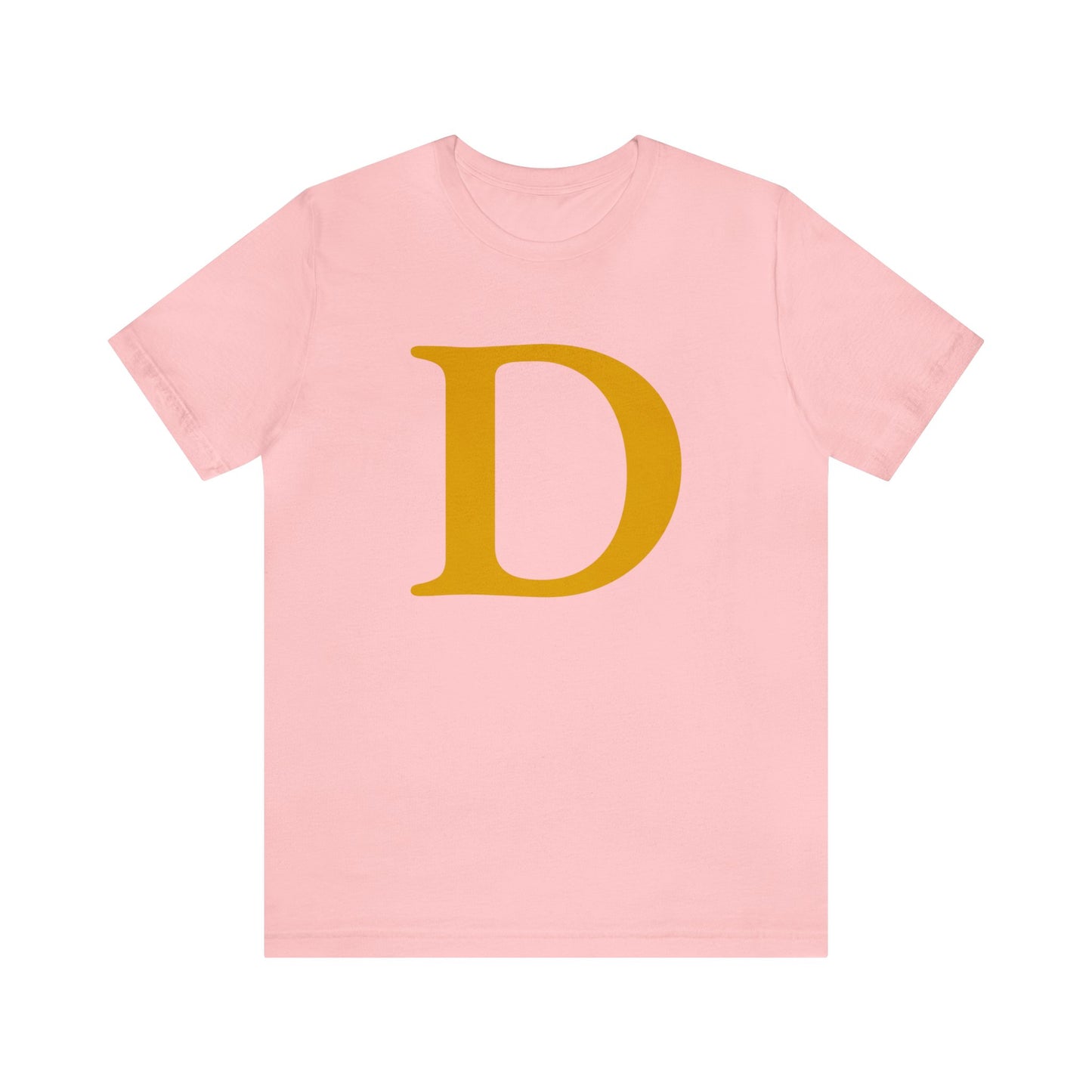 Detroit 'Old French D' T-Shirt (Gold Full Body Outline) | Unisex Standard Fit