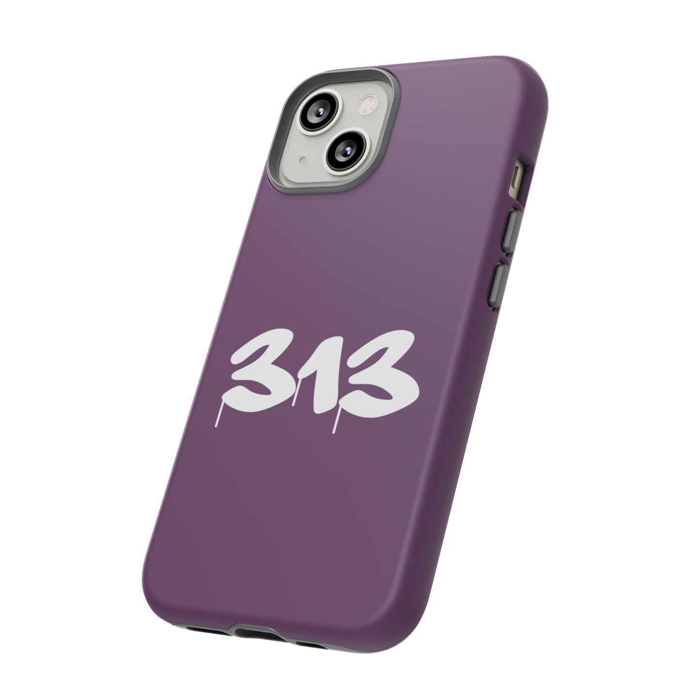 Detroit '313' Tough Phone Case (Plum Tag Font) | Apple iPhone