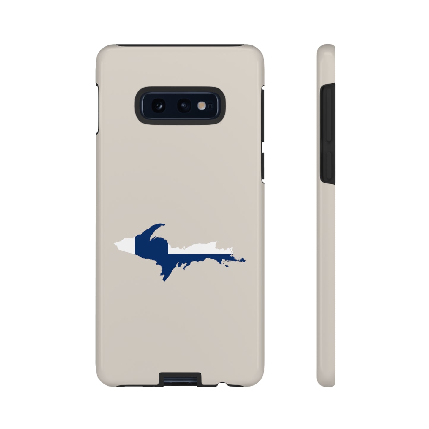 Michigan Upper Peninsula Tough Phone Case (w/ UP Finland Flag Outline) | Samsung & Pixel Android