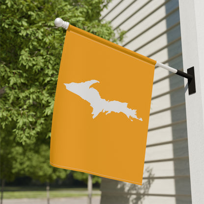 Michigan Upper Peninsula Home & Garden Flag (w/ UP Outline) | Birch Leaf Orange