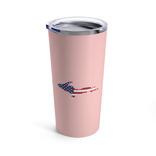 Michigan Upper Peninsula Tumbler (w/ UP USA Flag) | Cosmos Pink - 20oz