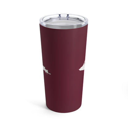 Michigan Upper Peninsula Tumbler (w/ UP Outline) | Old Mission Burgundy - 20oz