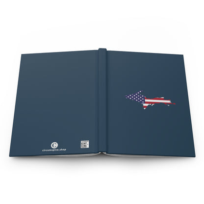 Michigan Upper Peninsula Hardcover Journal (w/ UP USA Flag) | Ruled - '37 Caddie Blue