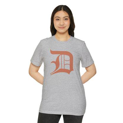 Detroit 'Old English D' T-Shirt (Copper) | Unisex Recycled Organic