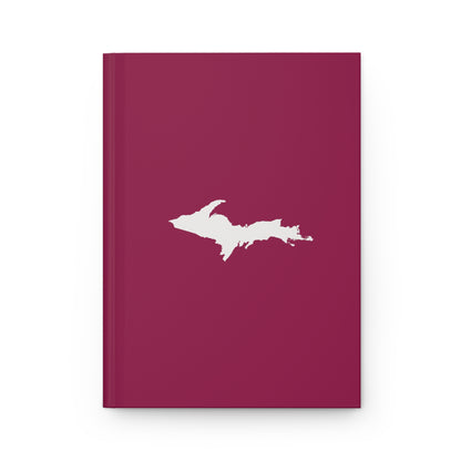 Michigan Upper Peninsula Hardcover Journal (Ruby Red w/ UP Outline) | Ruled - 150pgs