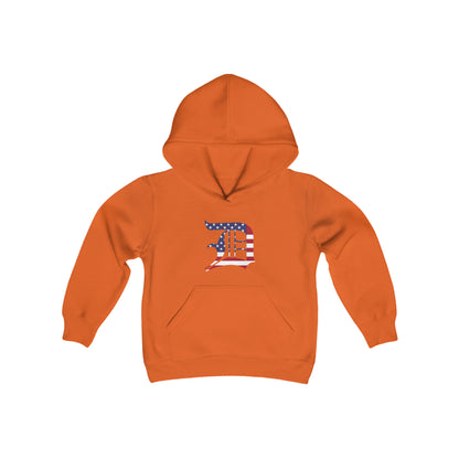 Detroit 'Old English D' Hoodie (Patriotic Edition) | Unisex Youth