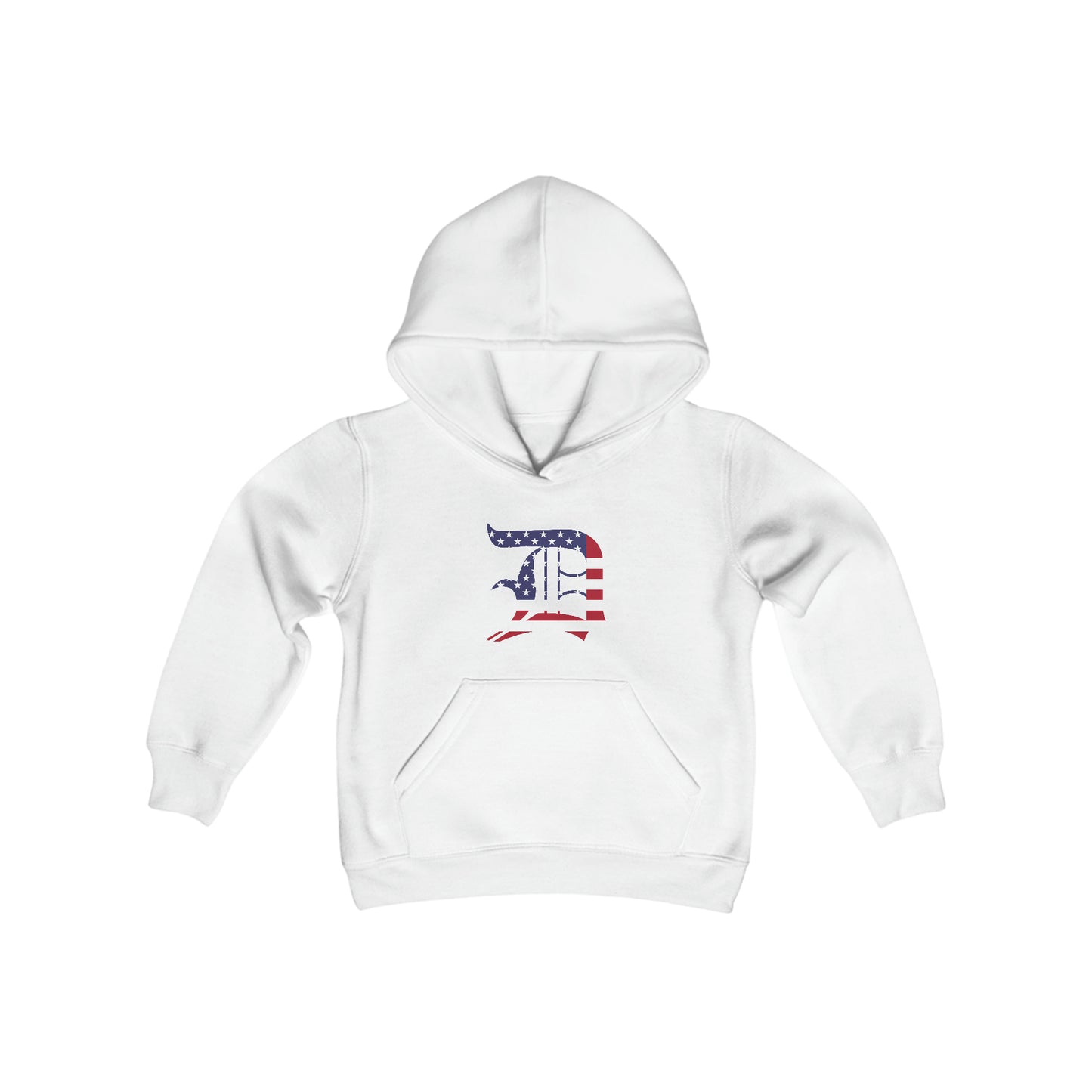 Detroit 'Old English D' Hoodie (Patriotic Edition) | Unisex Youth