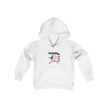 Detroit 'Old English D' Hoodie (Patriotic Edition) | Unisex Youth