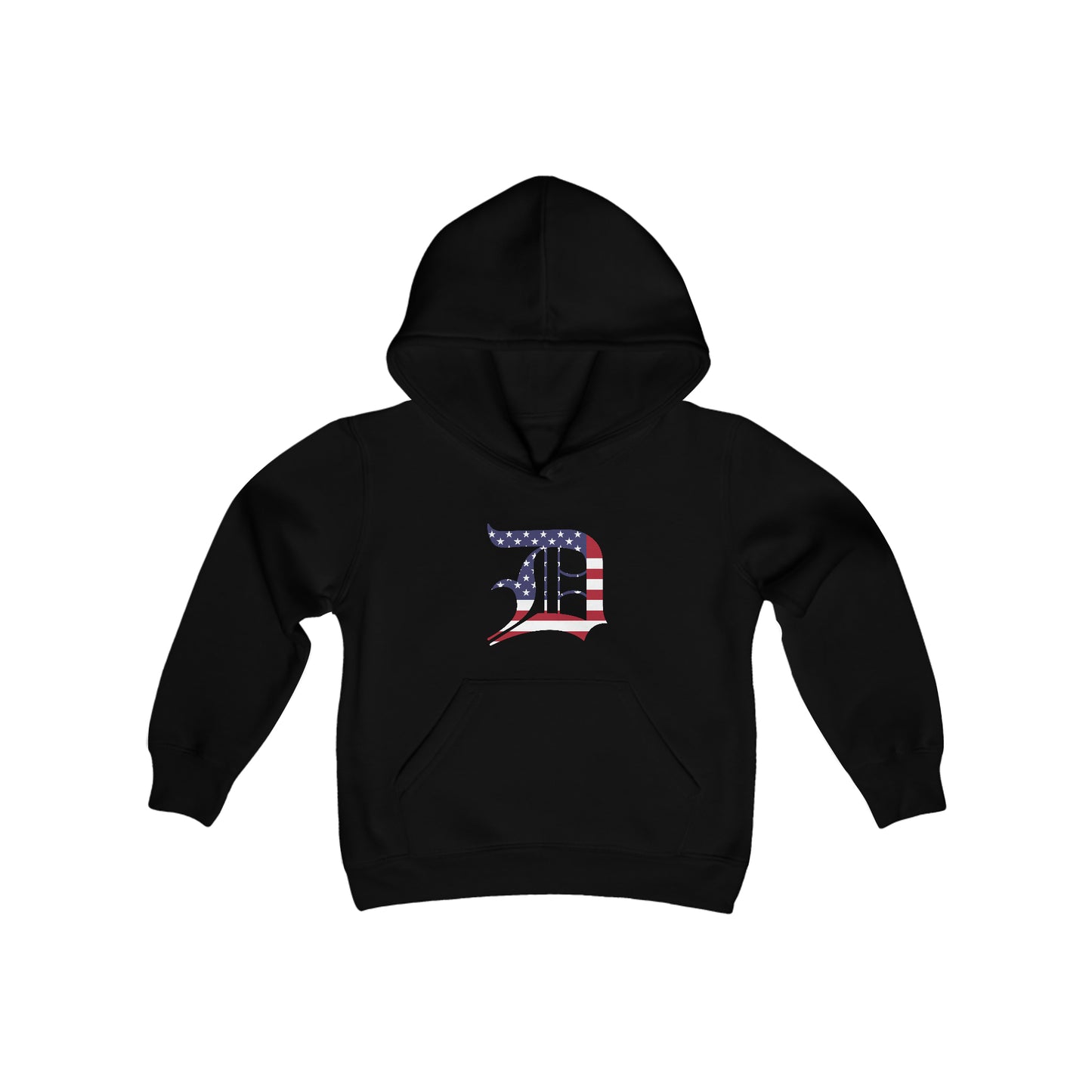 Detroit 'Old English D' Hoodie (Patriotic Edition) | Unisex Youth