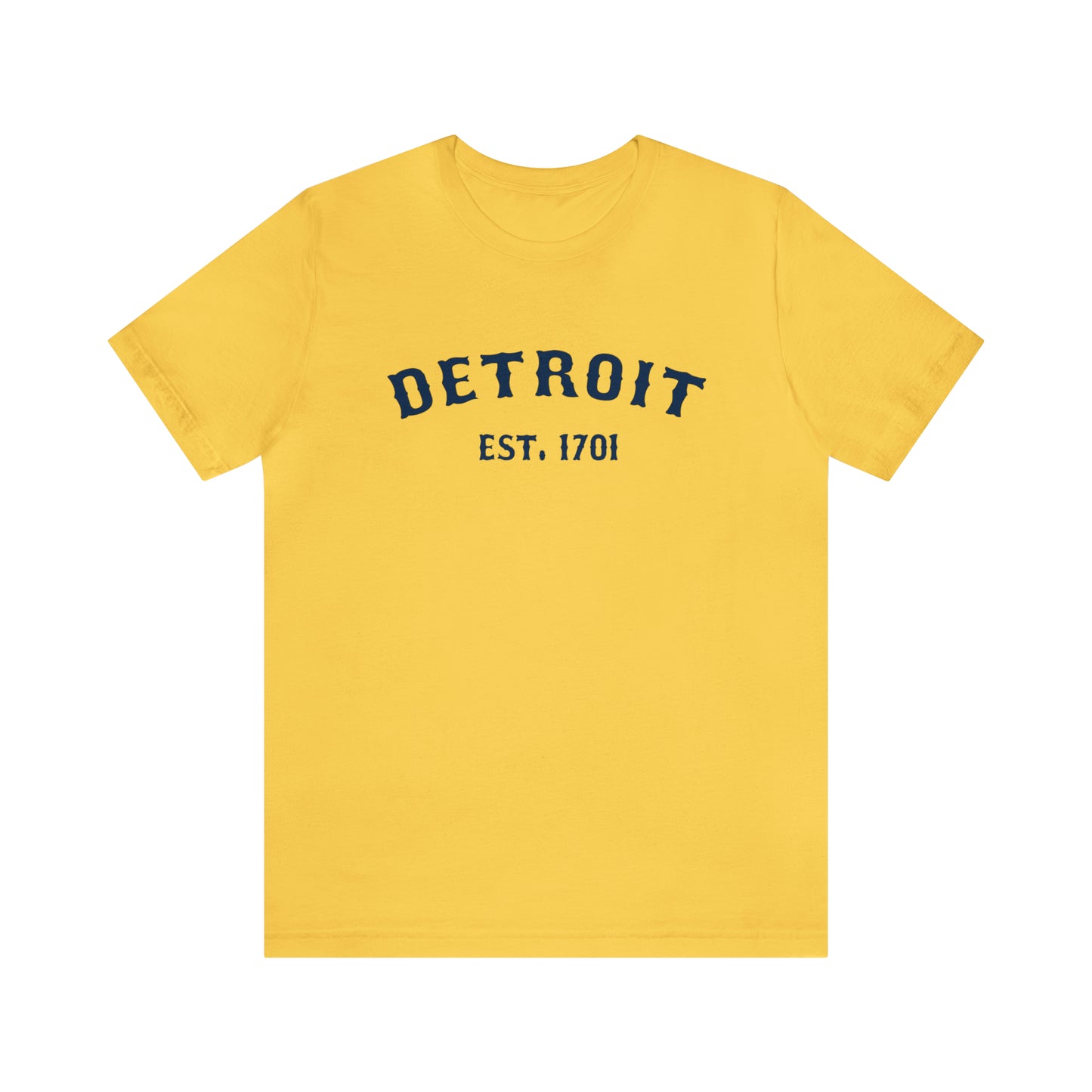 'Detroit EST. 1701' T-Shirt (Ballpark Font) | Unisex Standard