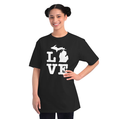 Michigan 'Love' T-Shirt (Typewriter Font) | Unisex Organic