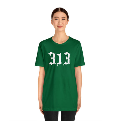 Detroit '313' T-Shirt (Old English Font) | Unisex Standard Fit