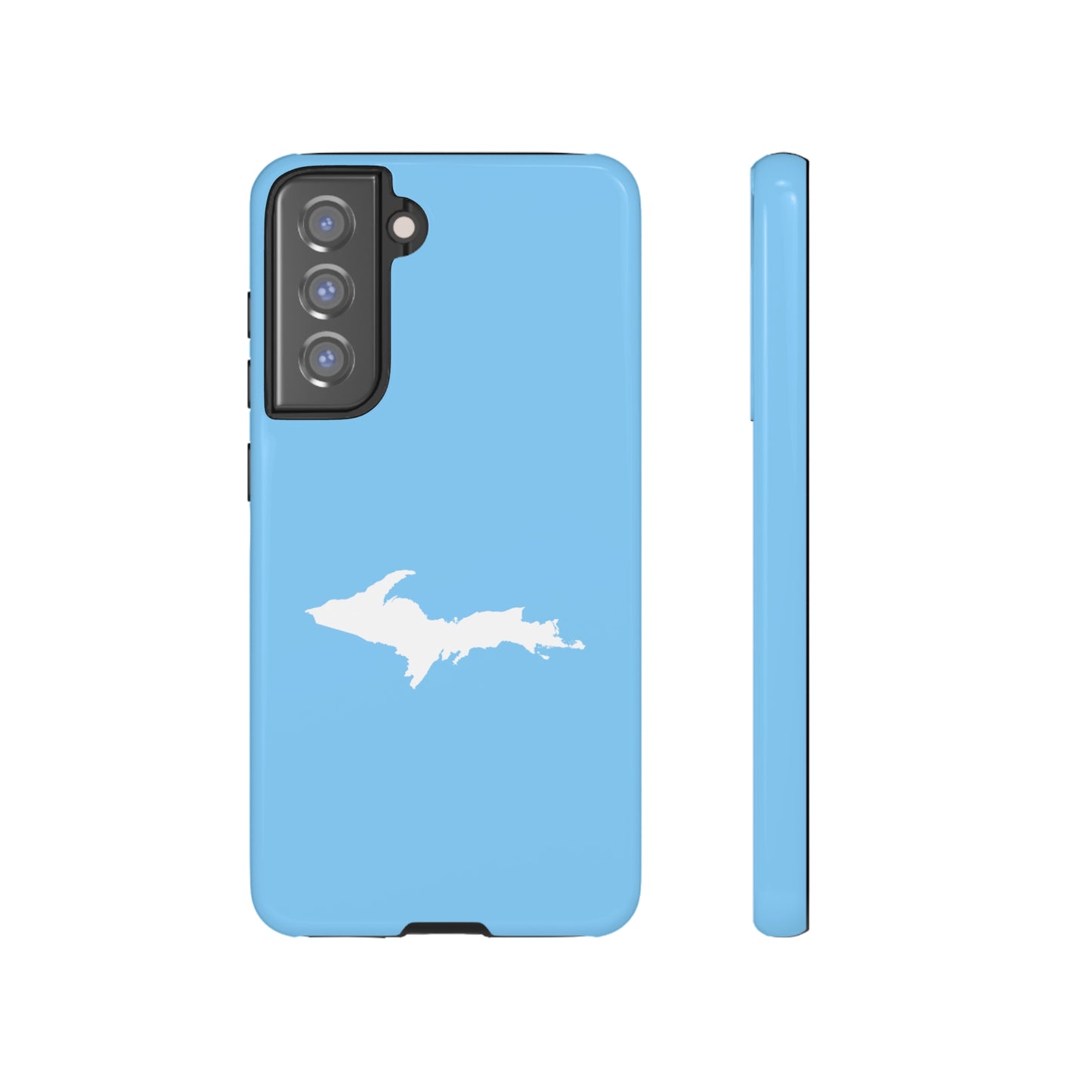 Michigan Upper Peninsula Tough Phone Case (DTW Blue w/ UP Outline) | Samsung & Pixel Android