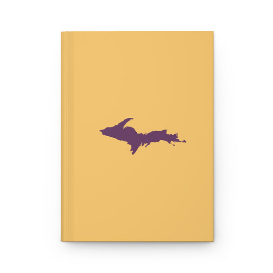 Michigan Upper Peninsula Hardcover Journal (Citrine w/ Plum Outline) | Ruled - 150pgs