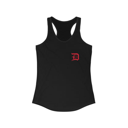 Detroit 'Old English D' Tank Top (Mini Aliform Red 'D') | Women's Racerback