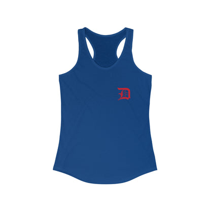 Detroit 'Old English D' Tank Top (Mini Aliform Red 'D') | Women's Racerback