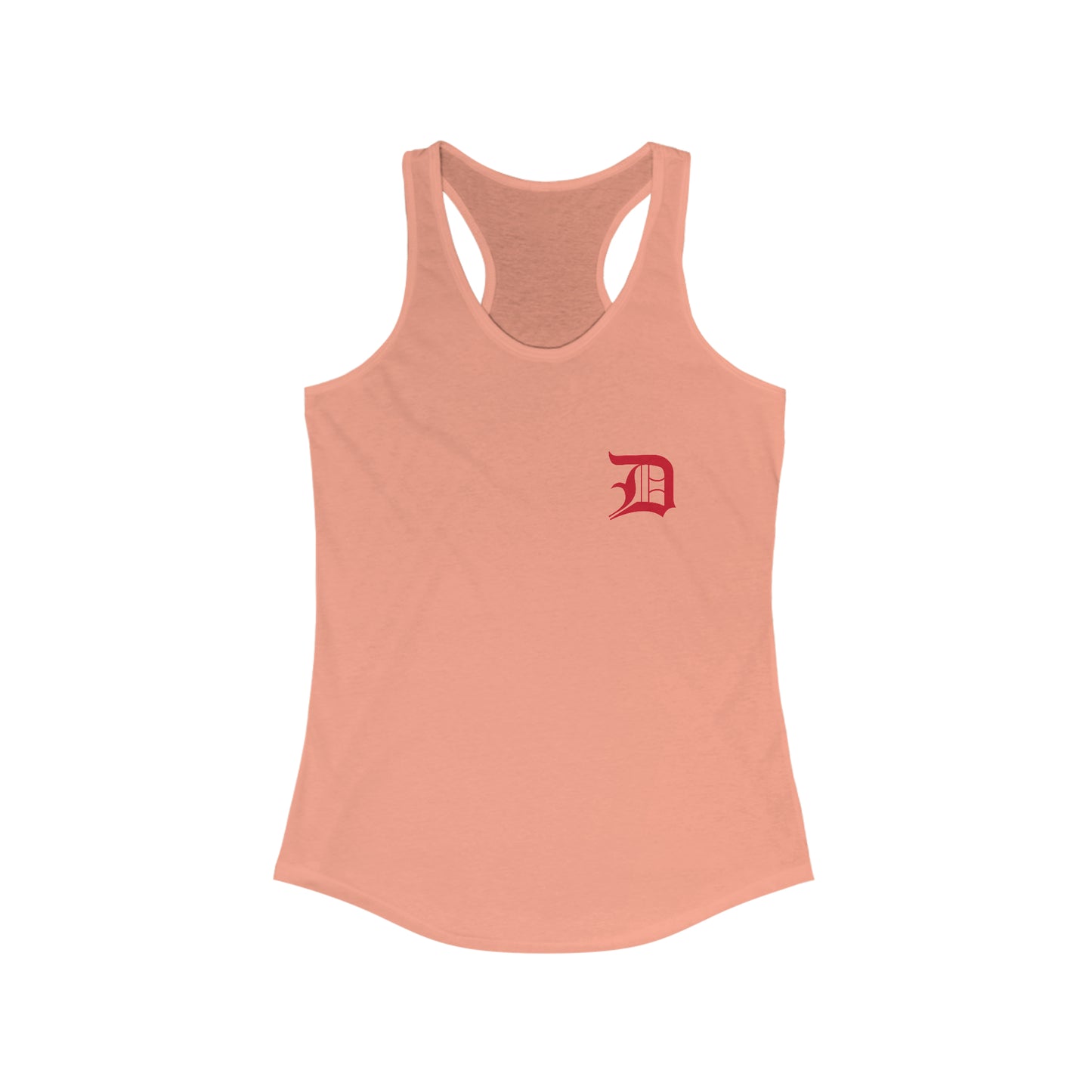 Detroit 'Old English D' Tank Top (Mini Aliform Red 'D') | Women's Racerback