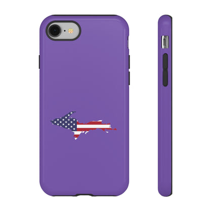 Michigan Upper Peninsula Tough Phone Case (Lake Iris w/ UP USA Flag Outline) | Apple iPhone