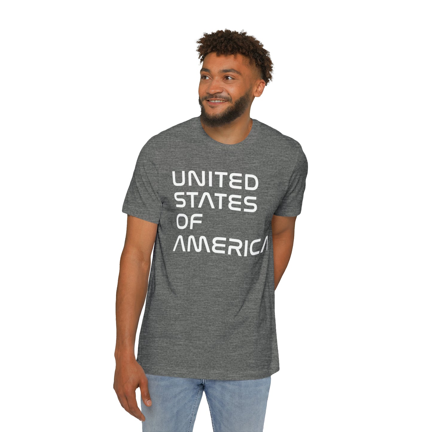 'United States of America' T-Shirt (Space Agency Font) | Made in USA