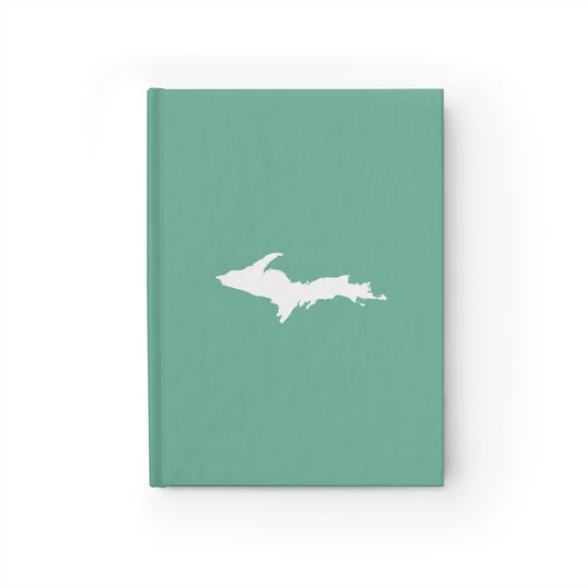 Michigan Upper Peninsula Blank Sketchbook (w/ UP Outline) | Metallic Mint Green