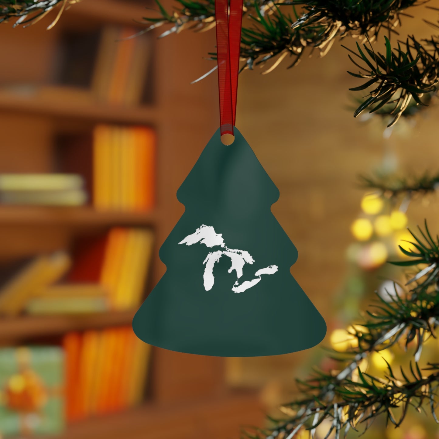 Great Lakes Christmas Ornament | Metal - Laconic Green