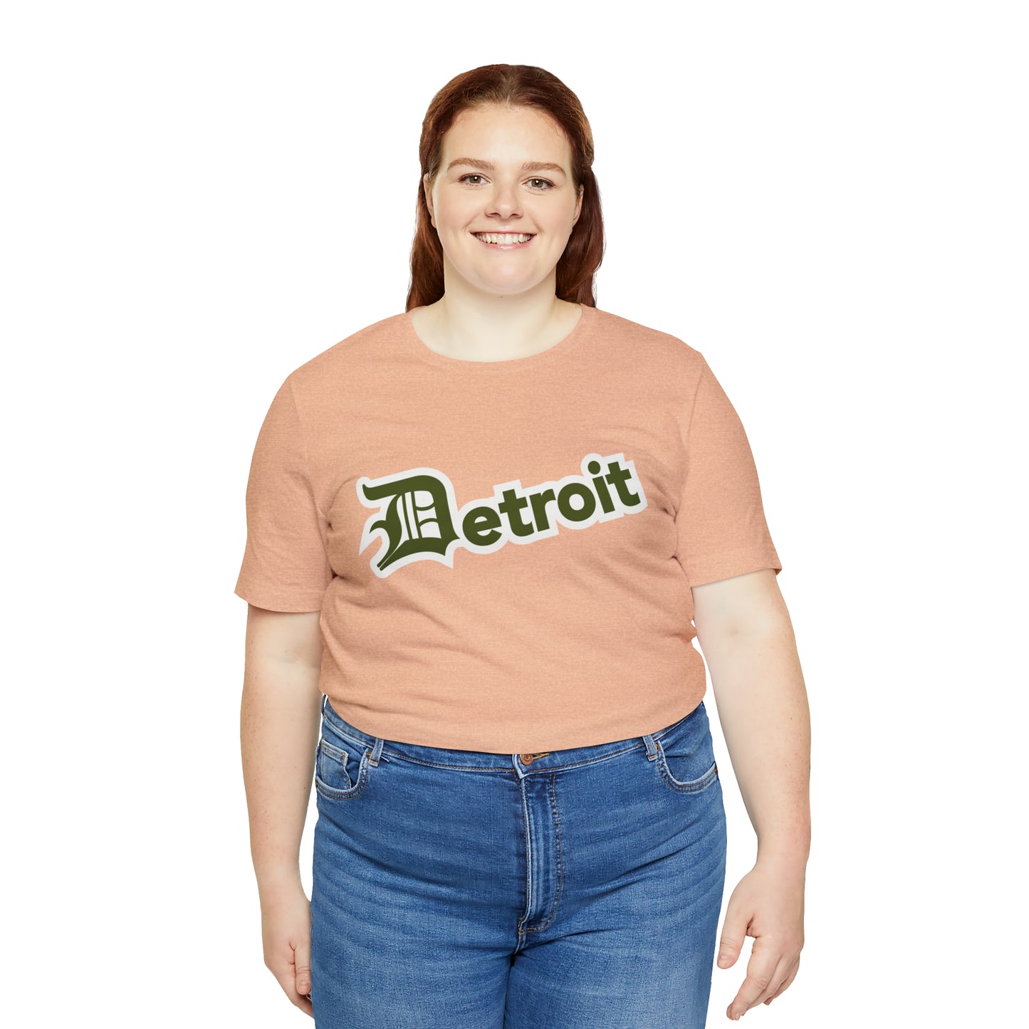 'Detroit' T-Shirt (Army Green w/ Old English 'D') | Unisex Standard