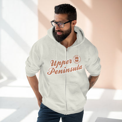 Upper Peninsula EST 1837' Hoodie (Copper Script Font) | Unisex Full Zip