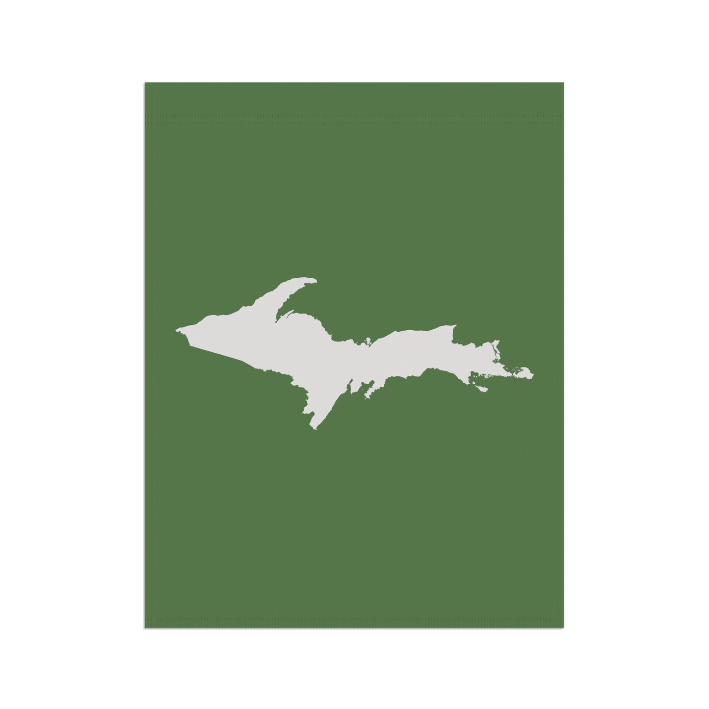 Michigan Upper Peninsula Home & Garden Flag (w/ UP Outline) | Pine Green