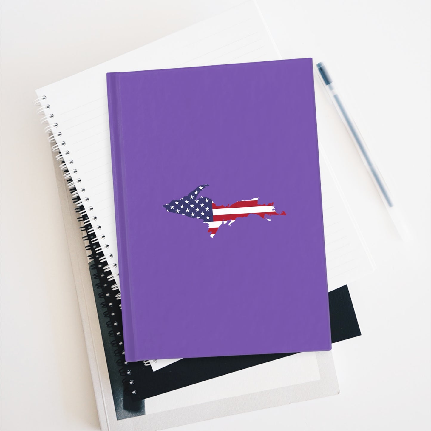 Michigan Upper Peninsula Blank Sketchbook (w/ UP USA Flag) | Lake Iris