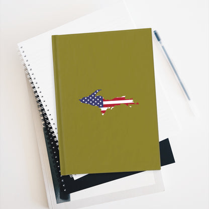 Michigan Upper Peninsula Blank Sketchbook (w/ UP USA Flag) | Scrub Gold