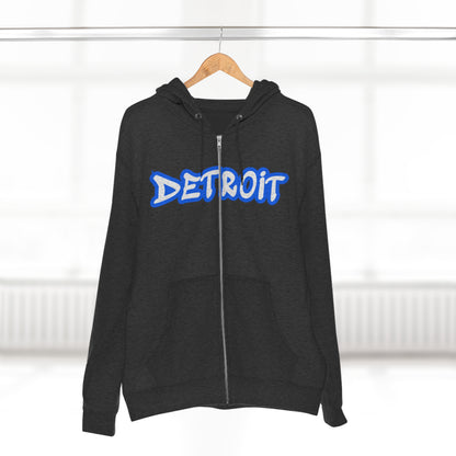 Detroit' Hoodie (Motor Town Blue Tag Font) | Unisex Full Zip