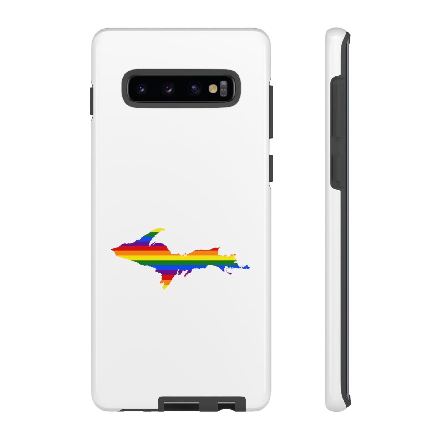 Michigan Upper Peninsula Tough Phone Case (w/ UP Pride Flag Outline) | Samsung & Pixel Android