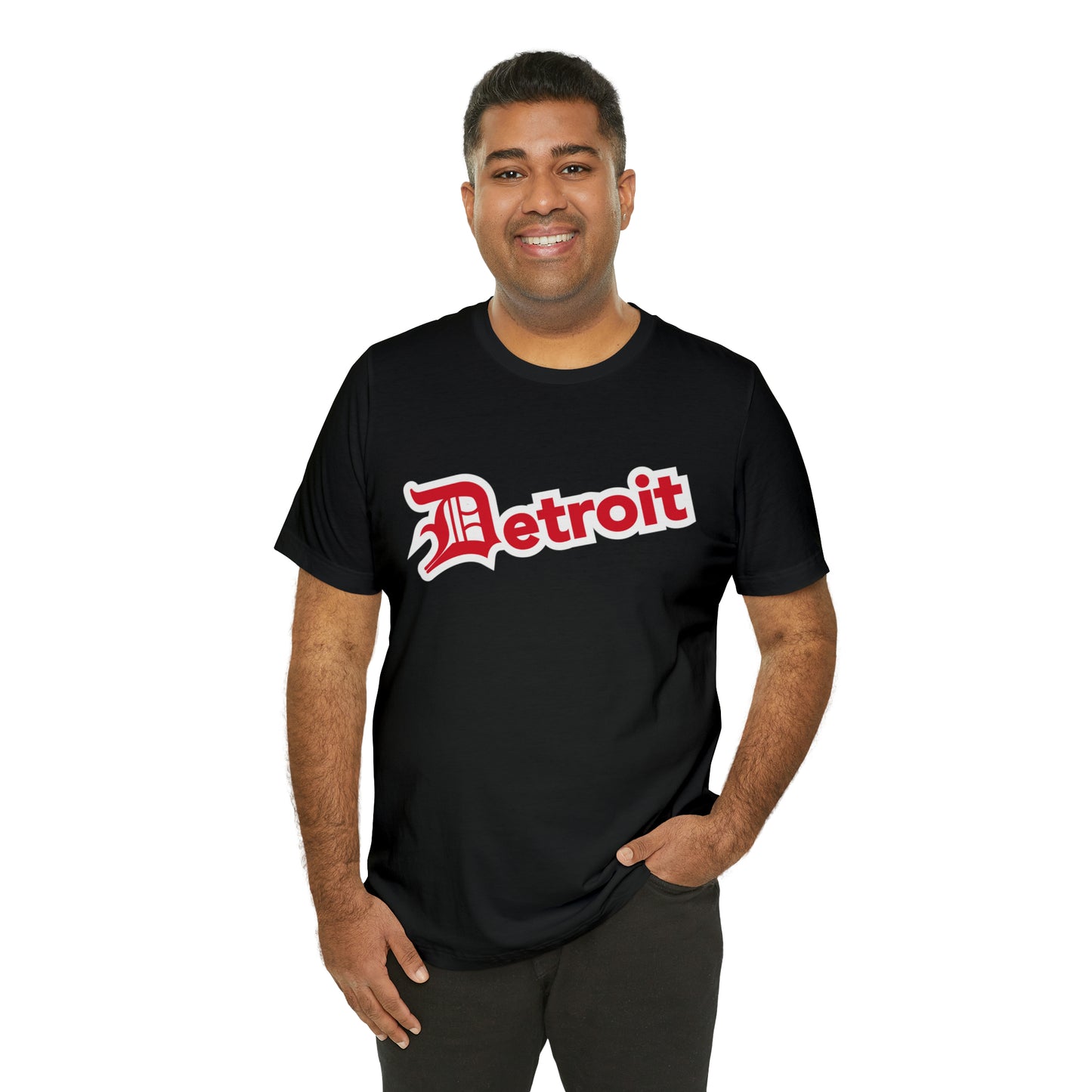 'Detroit' T-Shirt (Aliform Red w/ Old English 'D') | Unisex Standard