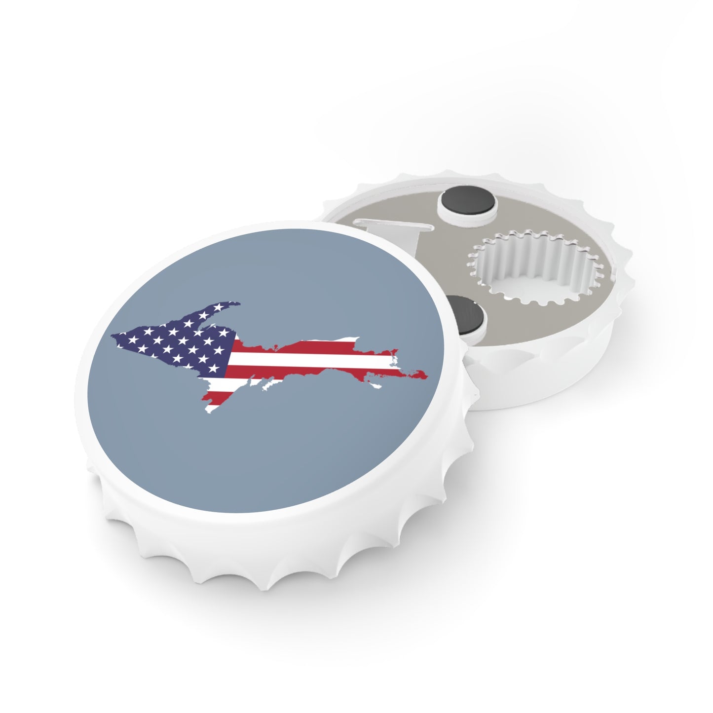 Michigan Upper Peninsula Bottle Opener (w/ UP USA Flag ) | B-24 Grey