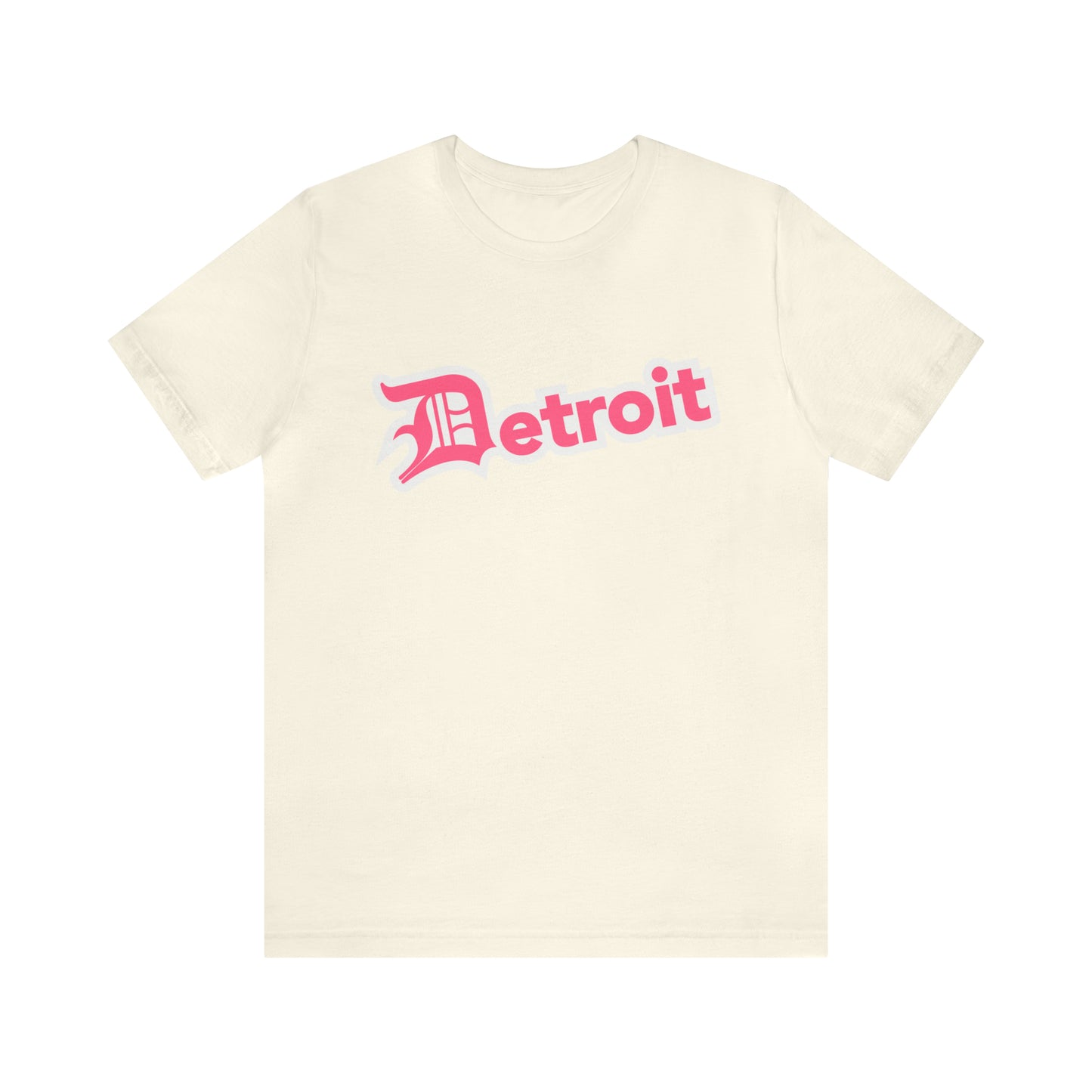 'Detroit' T-Shirt (Rhodochrosite Pink w/ Old English 'D') | Unisex Standard