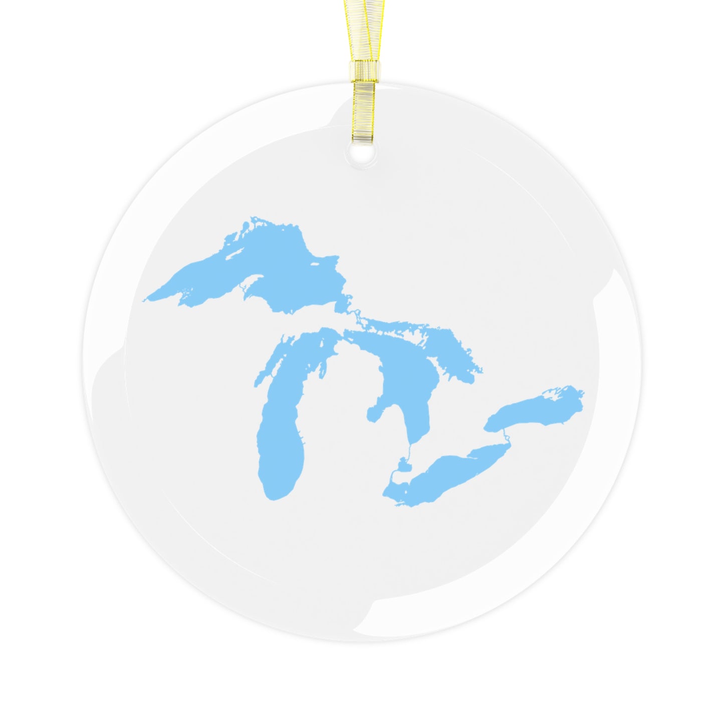 Great Lakes Christmas Ornament | Clear Glass - DTW Blue