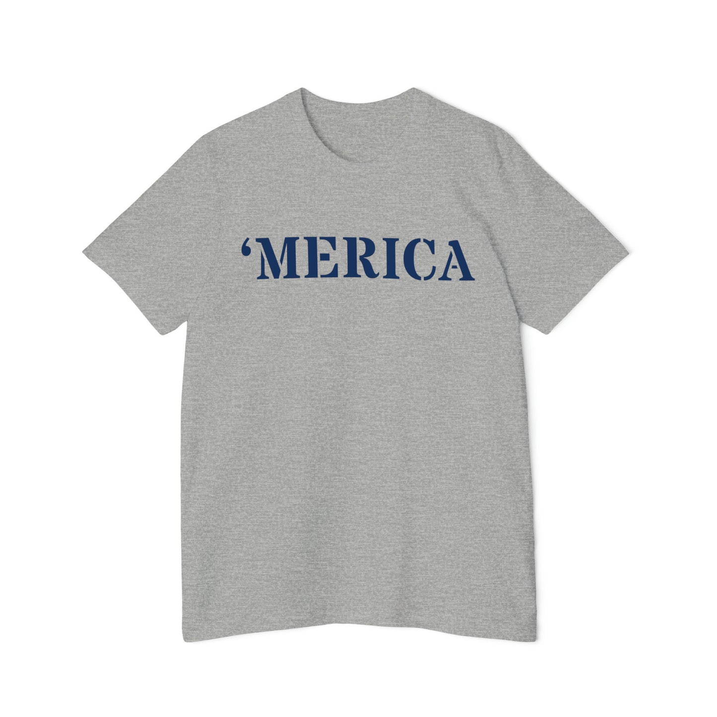 'Merica' T-Shirt (Army Stencil Font) | Made in USA